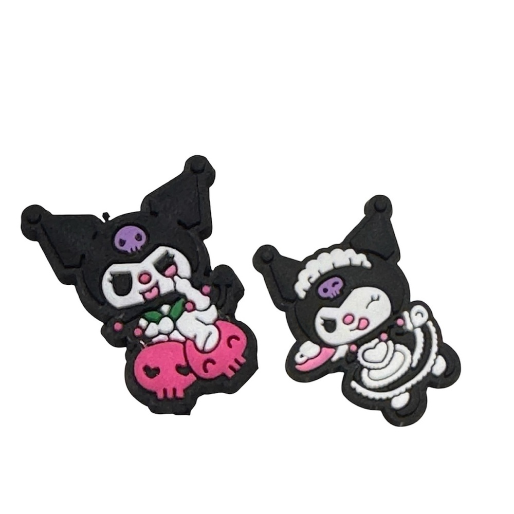 Kuromi croc charm 2pc
